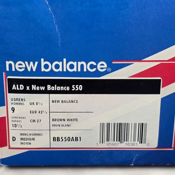 AIME LEON DORE x NEW BALANCE 550 – 2022 – WHITE/BROWN – MEN’S SIZE 9 D – NIB main image 13